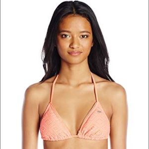 NWT Roxy Hazy Daisy Crochet Bikini Top sz Medium